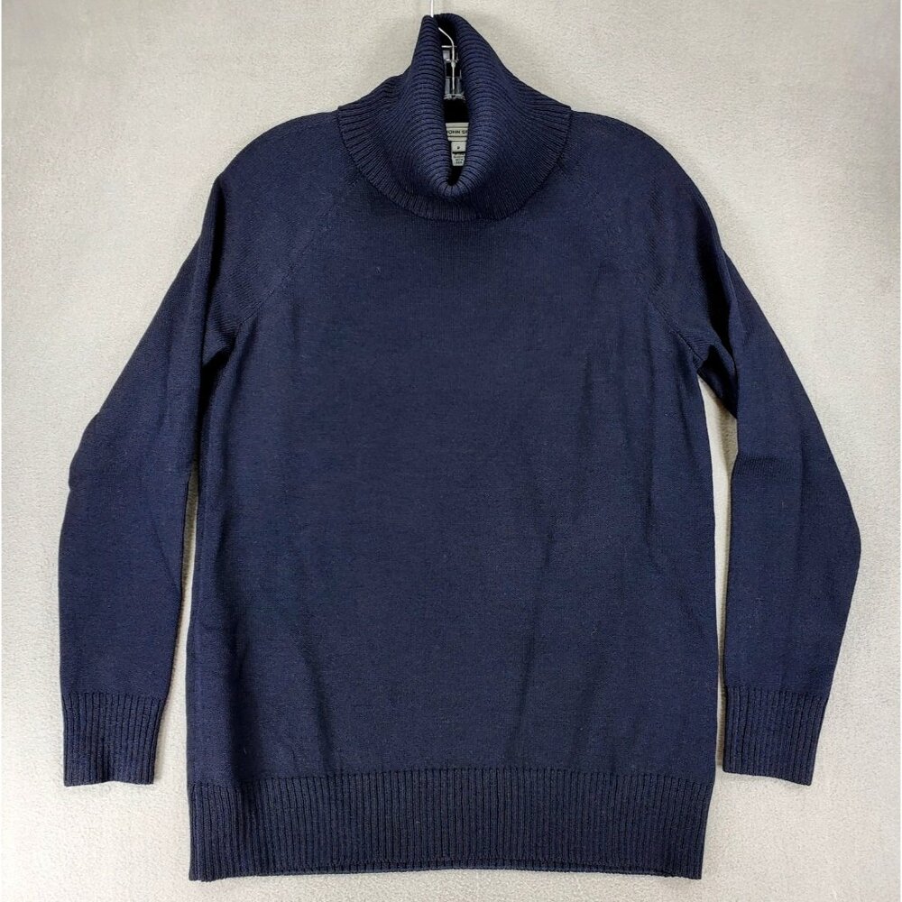 St. John Sport Women's Petite Black Turtleneck Knit Logo Wool Santana‎ Knit